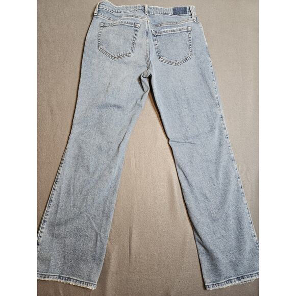 Hollister Jeans Womens 4R Blue Light Wash Low-rise Relaxed Straight Distressed - Picture 7 of 9